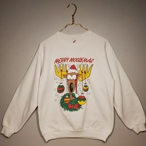 Vintage Moose Christmas Sweater
